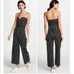 Veronica Beard striped sleeveless cypress jumpsuit